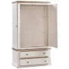 York Painted Bedroom Wardrobe Double with 2 Drawers